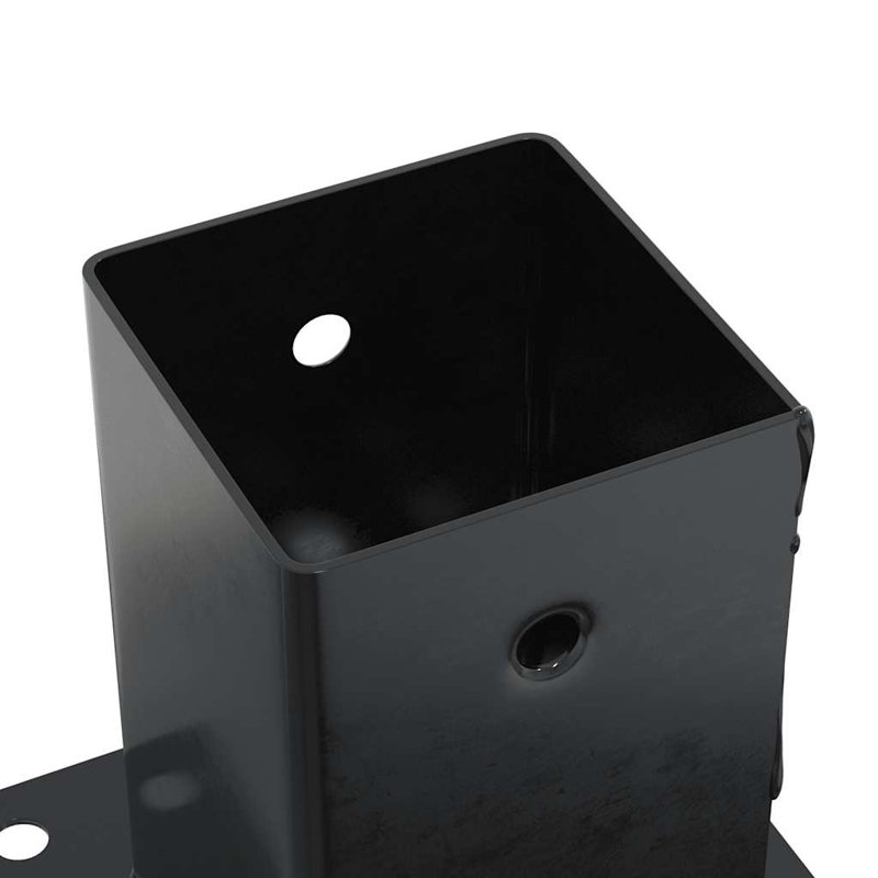 Pieds carrés Vidaxl 4 pièces en acier galvanisé 3,58 x 3,58 po, Anthracite