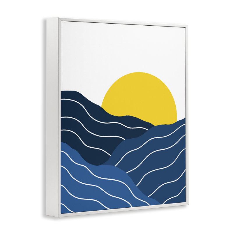 «Crisscross Sea Waves», art de la giclée encadrée par Ahmad Idiss Hussein bk-028, H 20 po x l 16 po