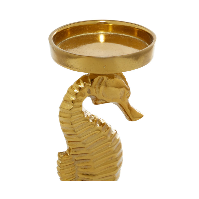 18.05'' H Aluminum Tabletop Candlestick, Gold