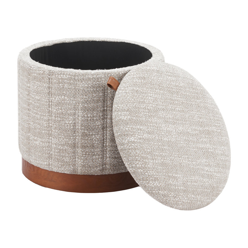Coussin de rangement avec repose-pieds et banc moderne, Gris, Brun