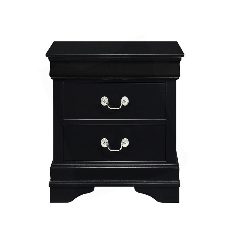 Table de chevet de style classique avec tiroirs, table de bout