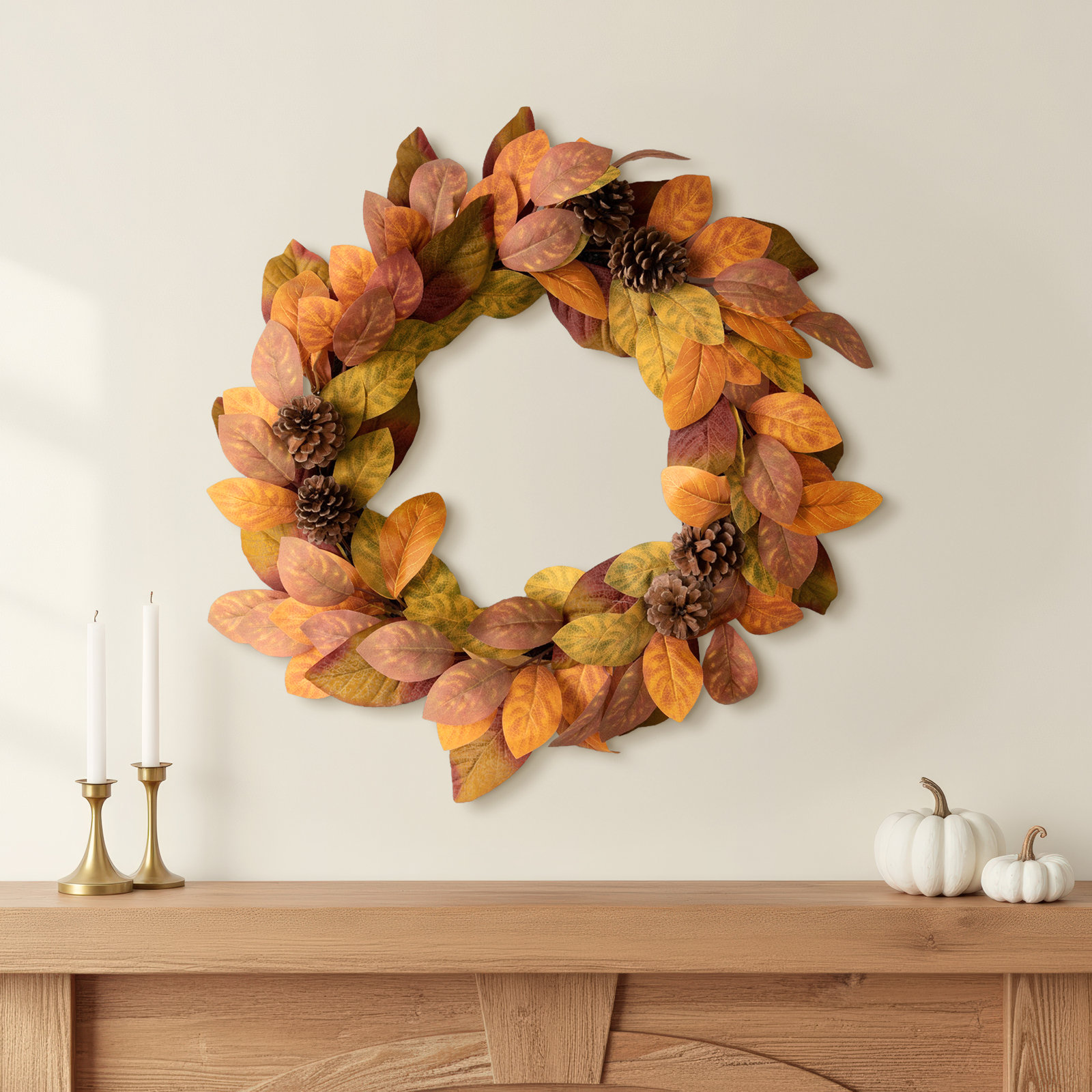 Garrano 24'' Thanksgiving Polyester Wreath