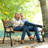 Davilmar Metal/Solid Wood Outdoor Bench