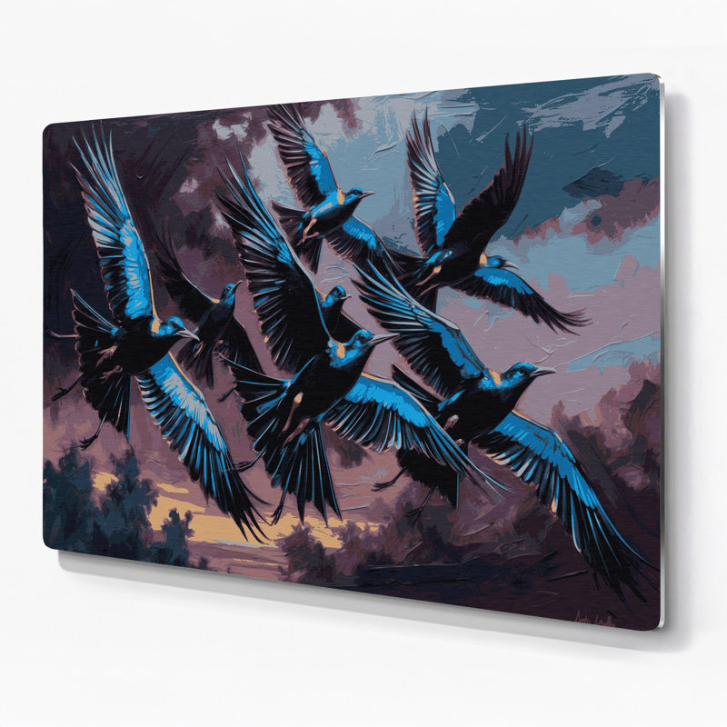 Art mural en métal oiseaux