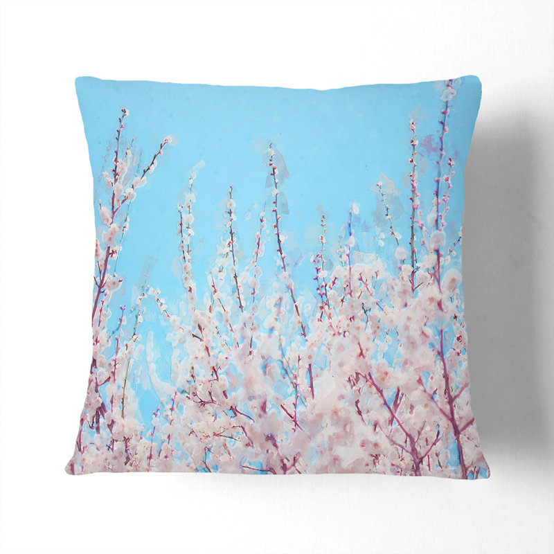 Floral Square Throw Cushion, 40cm H x 40cm W x 15cm D
