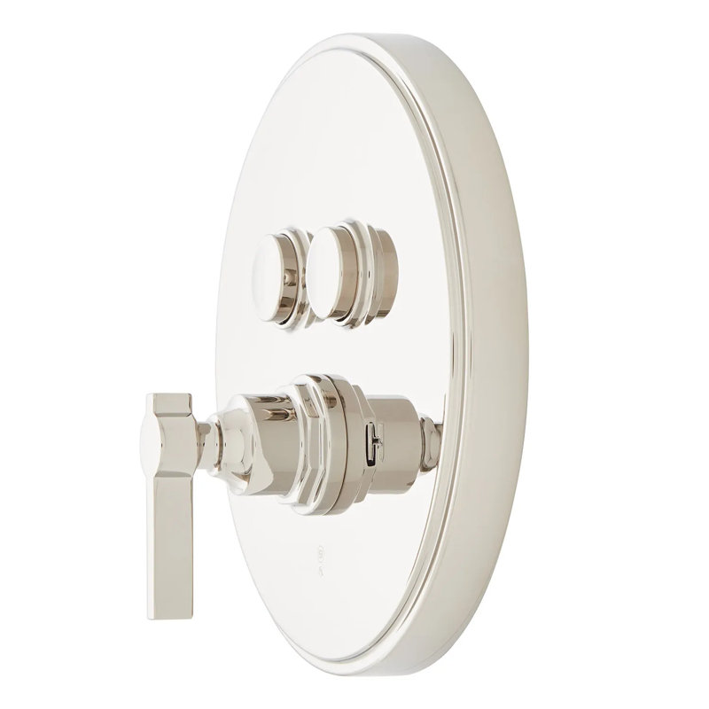 Signature Hardware Greyfield Pressure Balance Shower Trim, Polished Nickel
