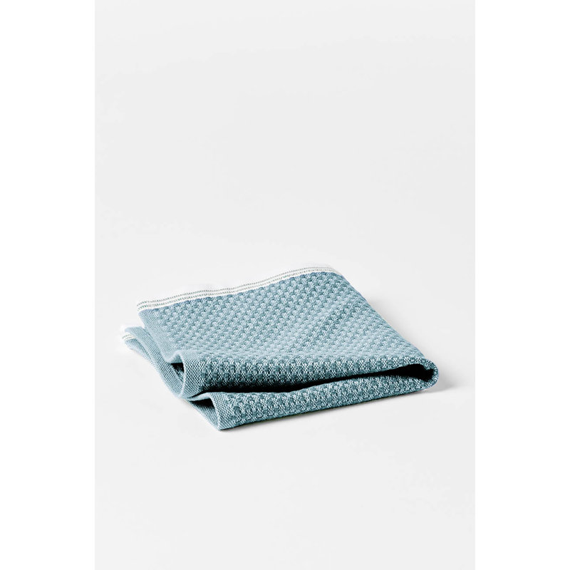 Mediterranean 6 Piece 100% Cotton Towel Set, Aquamarine w/Sea Spray, Washcloth - 1 Pack