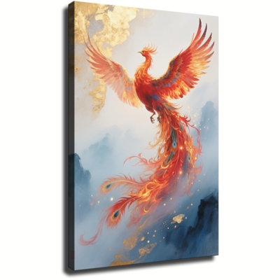 Wooden Framed Canvas Painting Artistic printing Danhuang Lingxiao Unique and creative wall decor