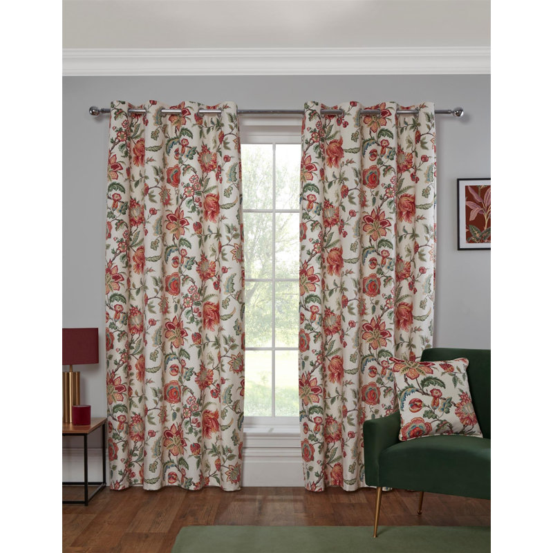 Angelleigh Velvet Semi Sheer Curtain Pair, 168cm Width x 137cm Drop
