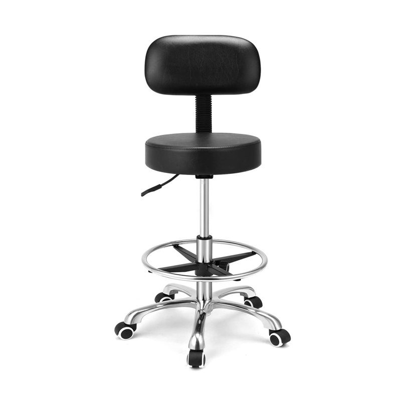 Braeswood Backed Adjustable Height Ergonomic Industrial Stool