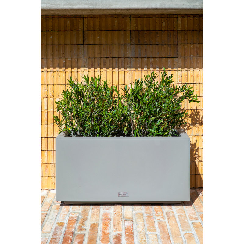 Gray 25" Recycled Plastic Long Box Planter