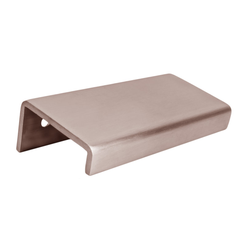 Modern Cabinet Finger Edge Pull, Polished Stainless Steel, 7 7/8″