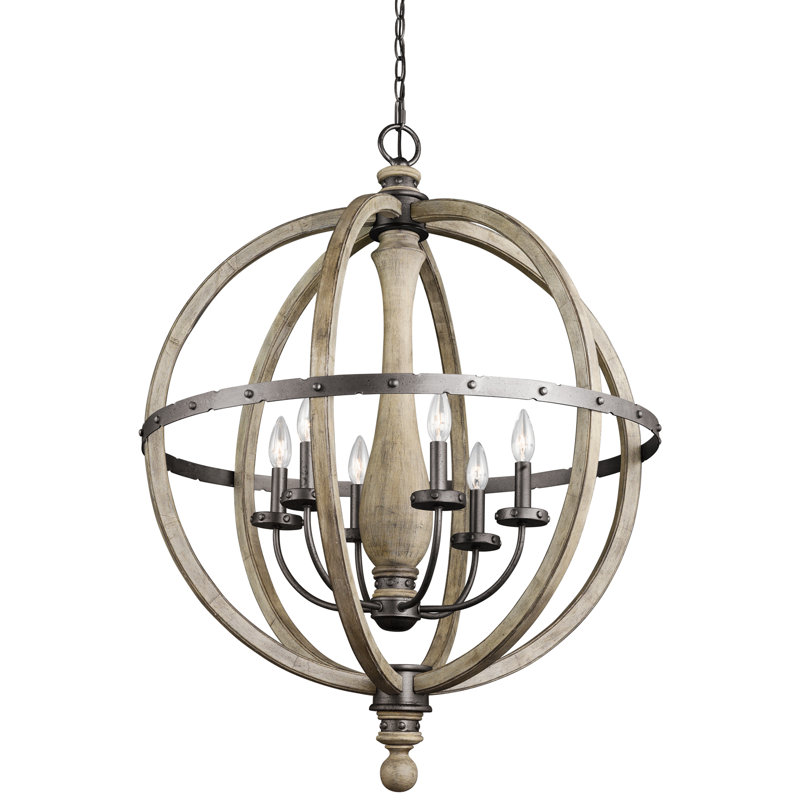 Evan 6 - Light Globe Chandelier