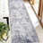 Loom & Area Rug 2X8 Silver/Blue/Abstract, Stain , Non-Shedding For Living Room, Bedroom, Dining, Office Decoration Rug, Silver/Blue/Abstract Pattern, Non-Shedding, Stain- Study