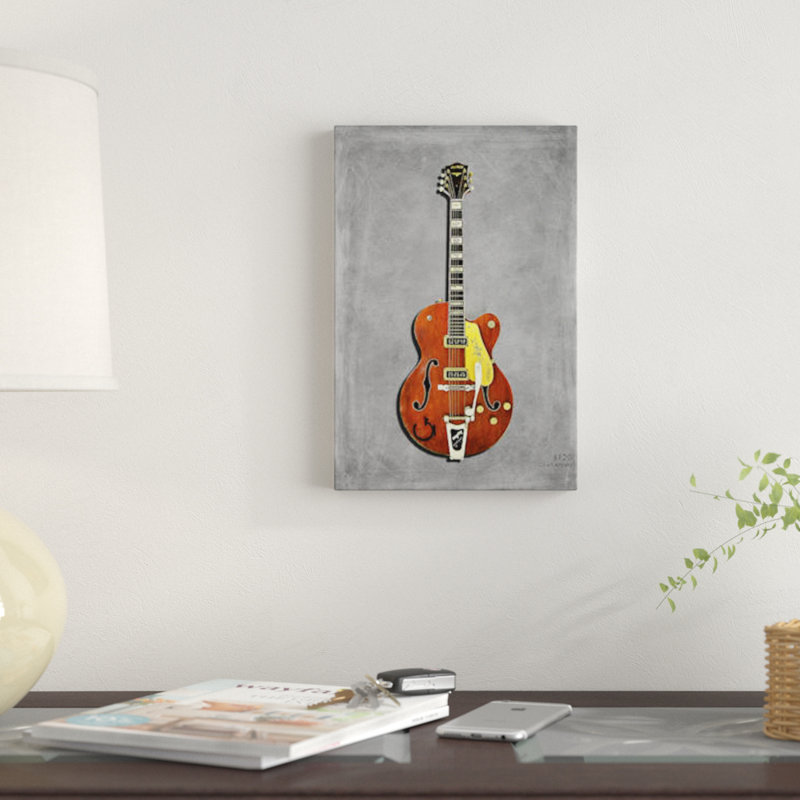 «Gretsch 6120 Chet Atkins 56» par Mark Rogan, impression sur toile tendue, H 18 po x l 12 po x P 1,5 po, Pas de tapis