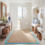 Tapis naturel / turquoise en bambou Chester-1992292944