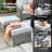 10-Piece Wicker Patio Conversation Set with Swivel Rocking Chairs and 50,000 BTU Fire Pit Table-1946865253