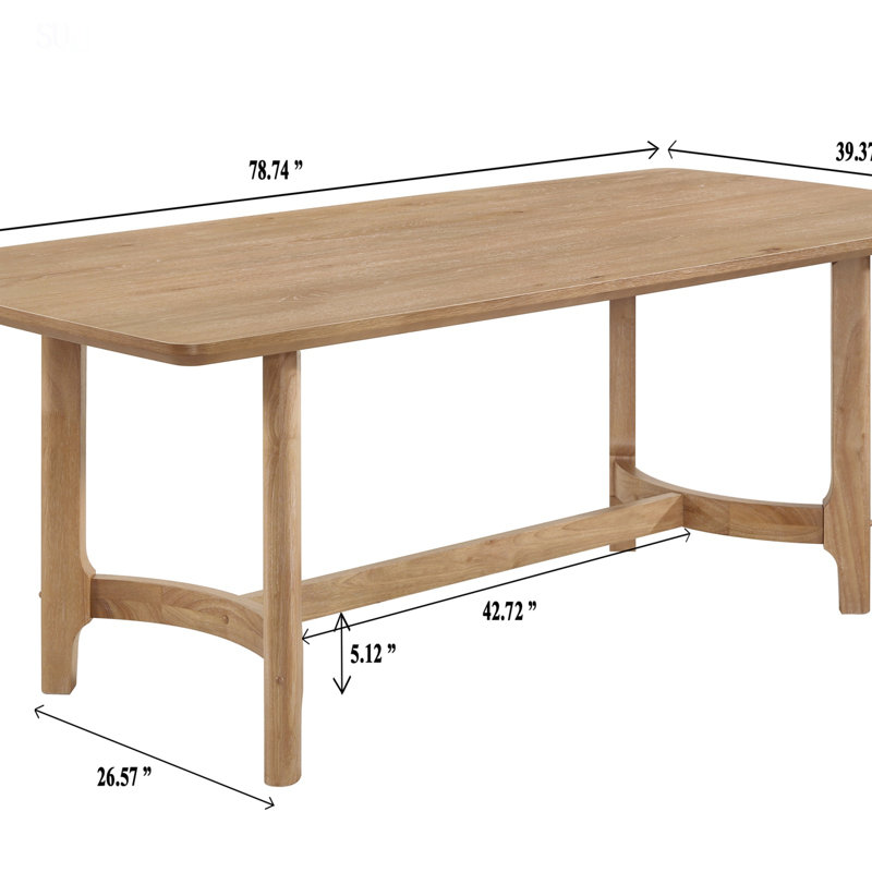 Ensemble de table de salle à manger rectangulaire 5 pièces et chaises avec coins légèrement arrondis, revêtement en tissu