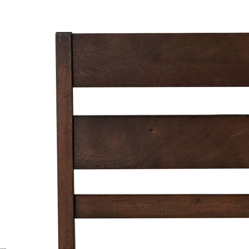 Wood Platform Standard Bed Twin Bed With Headboard And Footboard, Espresso