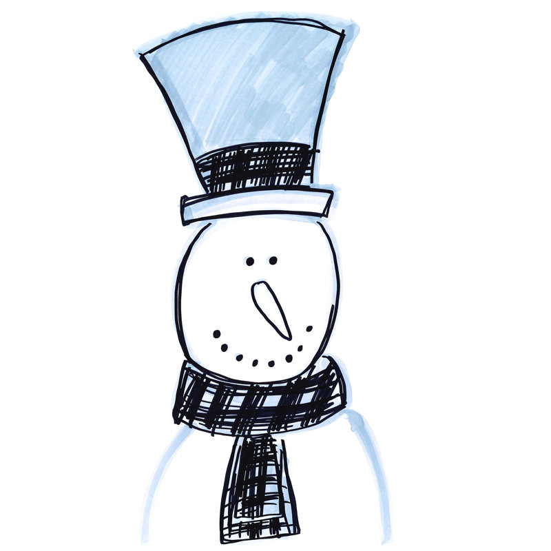 Bonhomme de neige, H 48 po x l 36 po