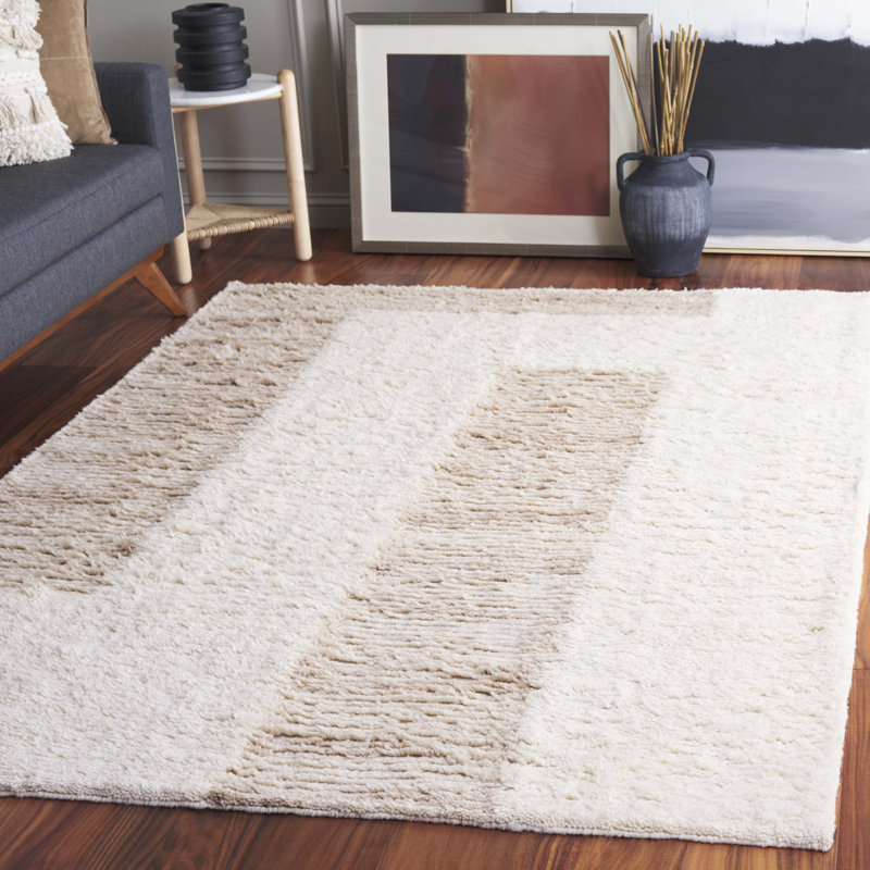 Wool Area Rug, Rectangle 5' x 8'
