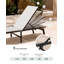 2-Piece Aluminum Folding Outdoor Recliner Set, Adjustable Beach Lounge Chairs, Lightweight Portable Design for Patio, Camping, or Poolside Relaxation-1512074682