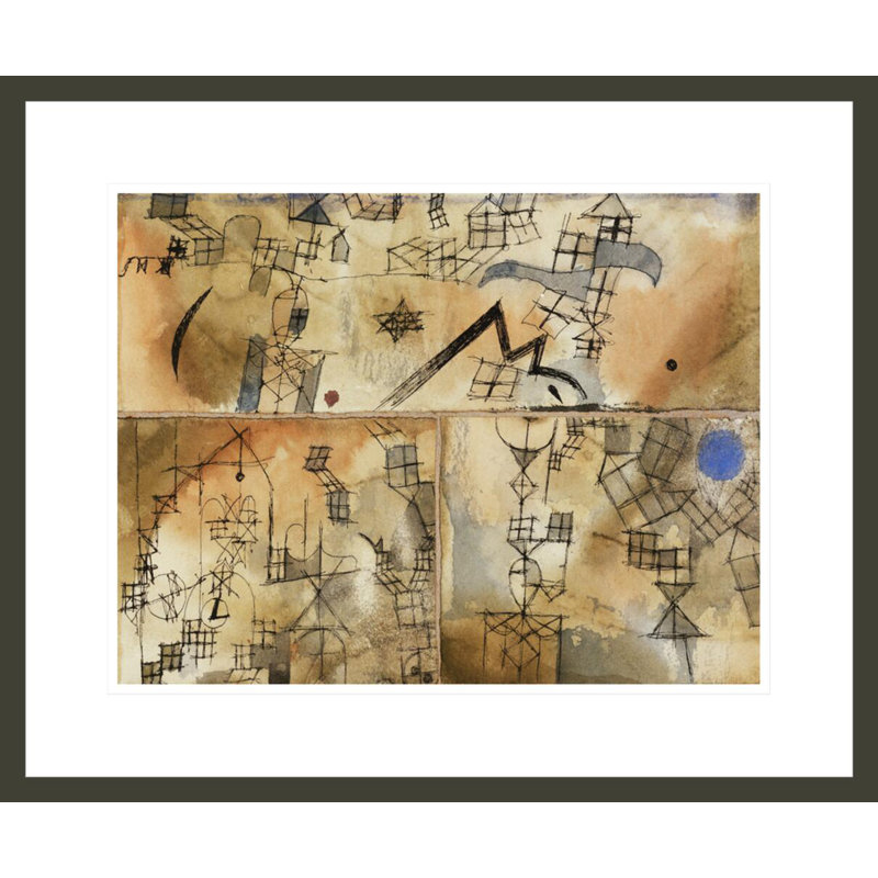 «Three-Part Composition» par Paul Klee - Estampe numérique encadrée, H 17,75 po x l 21,47 po