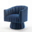 Fauteuil demi-tonneau pivotant en velours capitonné de 28 pouces de largeur Murrow-303570723