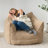 Teddy 43" Boucle Upholstered Bean Bag Couch For Adults and Kids-164063484