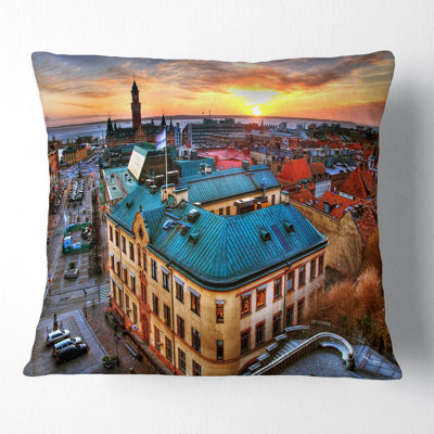 Colorful City Landscape - Cityscape Printed Pillow