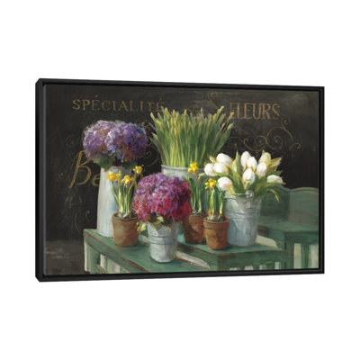 Les Fleurs Printemps - Estampe numérique sur toile tendue avec châssis