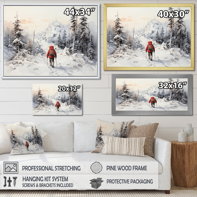 Randonnée arctique Alaska I - impression, H 24 po x l 32 po x P 1 po, Toile tendue