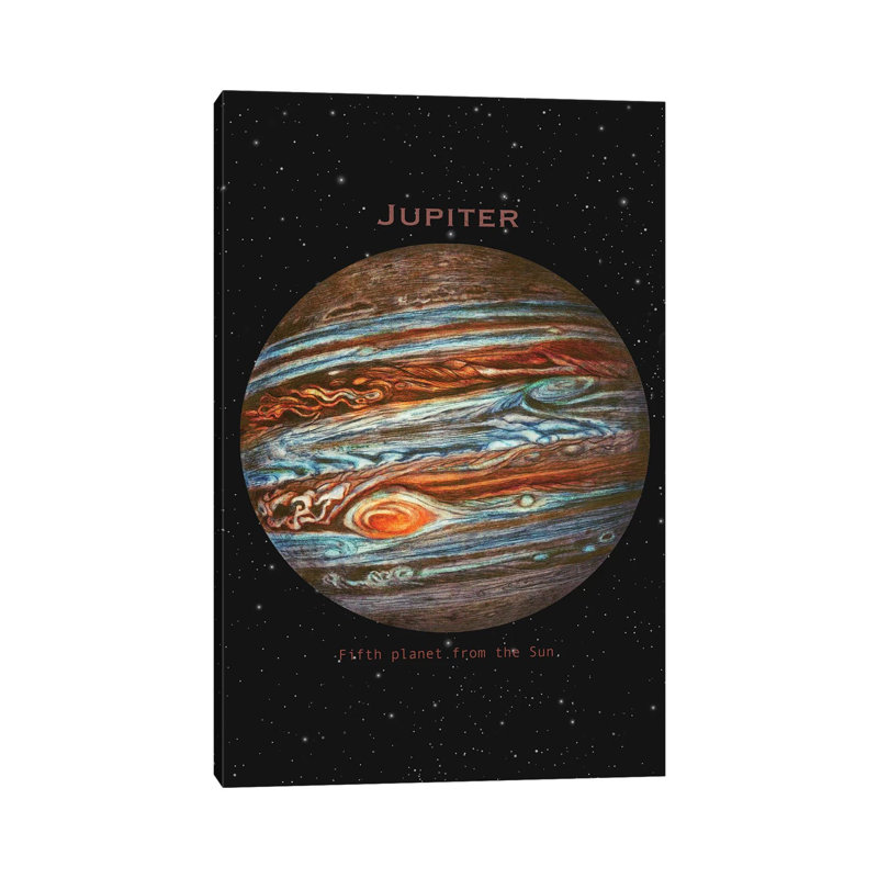 Jupiter 1 Piece Wall Art on Canvas, 66.04cm H x 45.72cm W