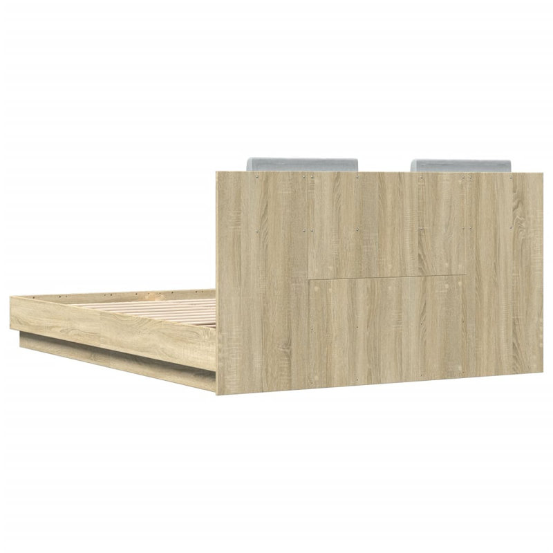 Middleport Bed, UK Double - 135 x 190 cm, Sonoma Oak