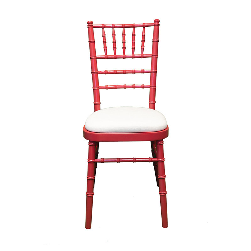 Arrington 43cm H Polyester Blend Upholstered Ladder Back Side Chair, Pearl, Red