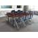 Kobe T-Base Training Seminar Table, 2 Cadence Nesting Chairs