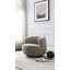 Mink Boucle Swivel Accent Chair