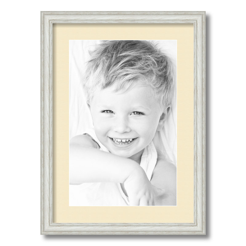 Cadre pour photo simple 11 "x 17" en bois mat, Crème