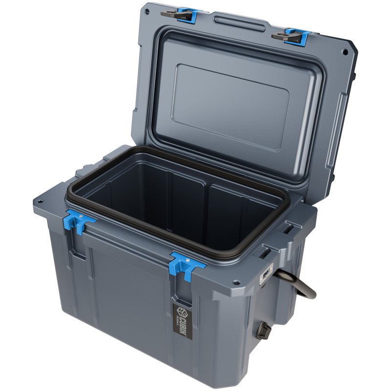 Cubix Outdoors QuadraX 20 Quart Rotomolded Portable Hard Cooler for Camping, Fishing, Beach, Gray