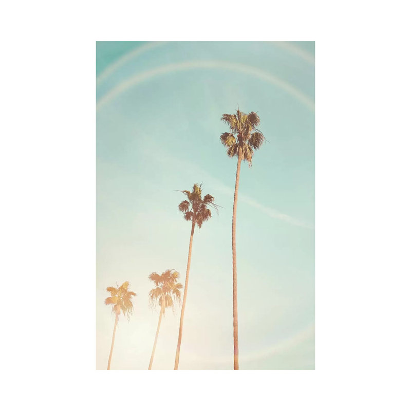 «Sunny Palm Trees» par Sissi et Seb - photographie sur toile tendue, H 12 po x l 8 po x P 0,75 po