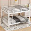 Grand lit superposé en bois de pin massif avec échelle sans sommier blanc pour les petites chambres