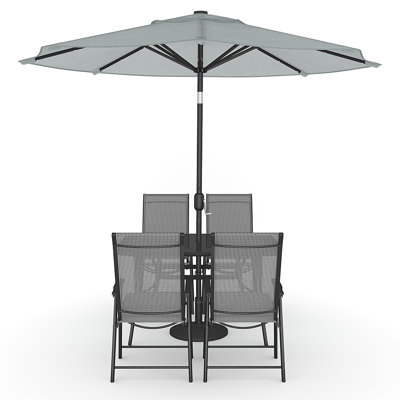 Aleynah 4 - Person Patio Dining Set with Square Table