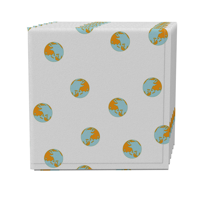 Cotton Twill Geometric Square Napkin