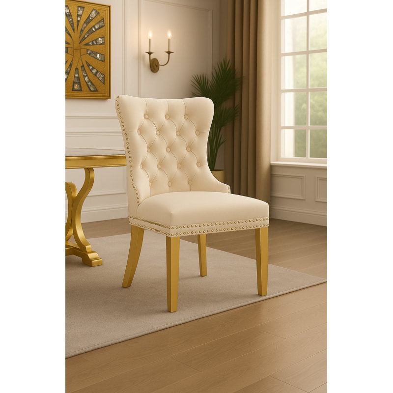 Chaise d'appoint touffetée de 20,9 po Jeneen, Beige