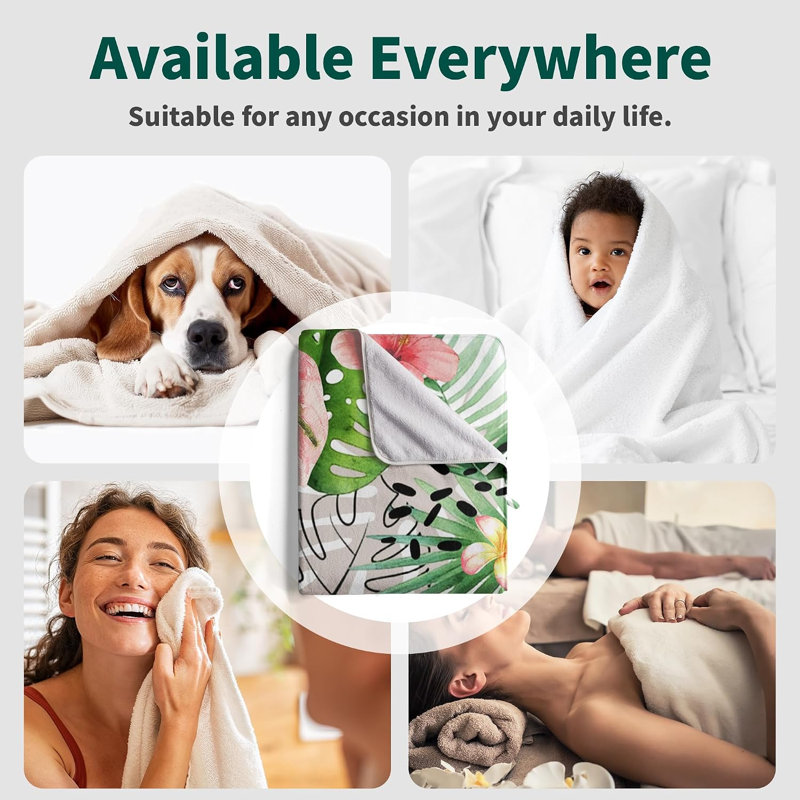 Serviette de bain Green Palm Leaf