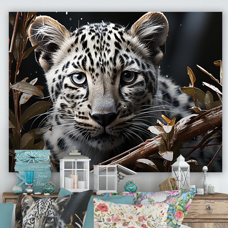 «Jungle Leopard Stalk III», reproduction sur toile, H 12 po x l 20 po x P 1 po, Toile tendue