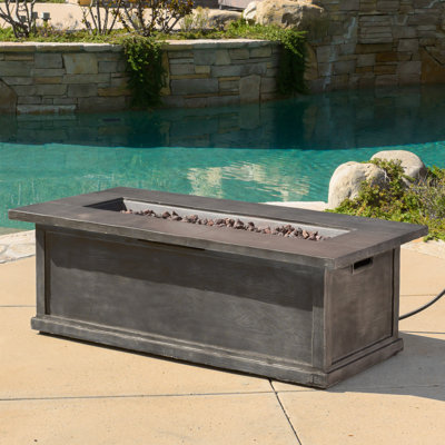 Stacy Rectangle Propane Fire Pit Table