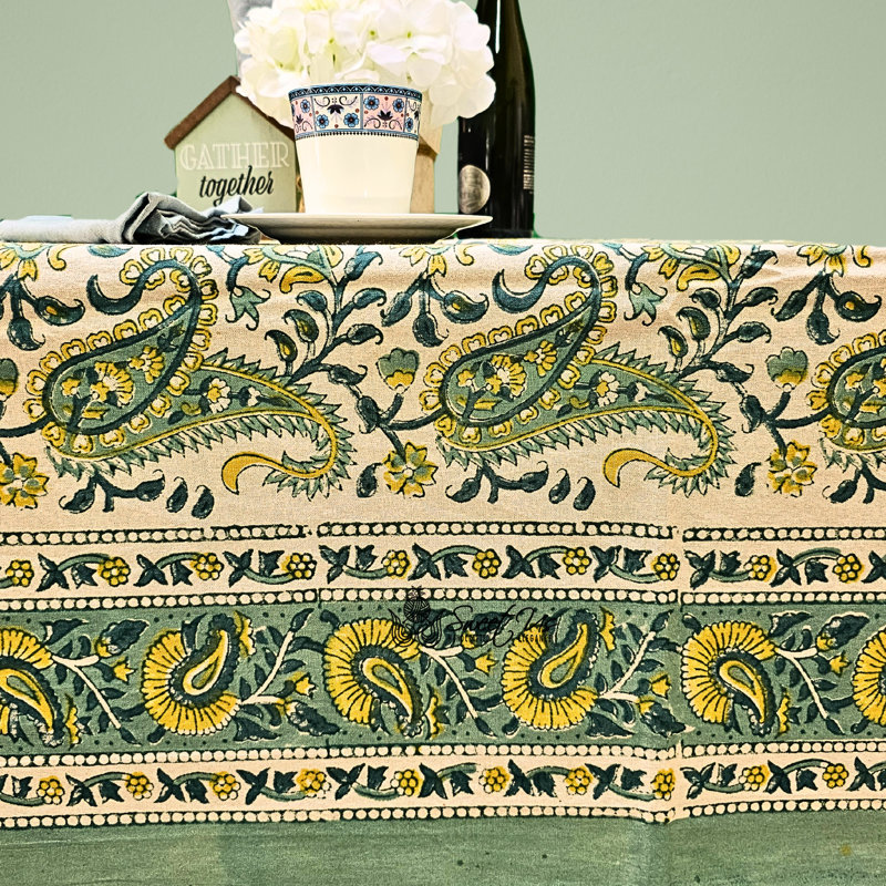 Nappe Barham, Jaune-vert, 102 po carré