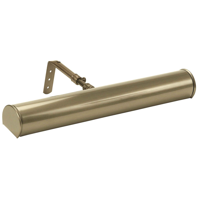 Advent Dimmable Wall Mounted Picture Light, Antique Brass, 3.5" H x 14" W x 7" D