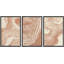 "Anneau de pirate brun, formes abstraites, décor moderne, multicolore, détente, calme, salon chic" - 3 pièces-100781275-100781276